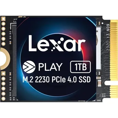 LEXAR PLAY 1TB M2 2230 PCle Gen 4x4 NVMe up to 5200 MB/s read and 4700 MB/s write LNMPLAY001T-RNNNG
